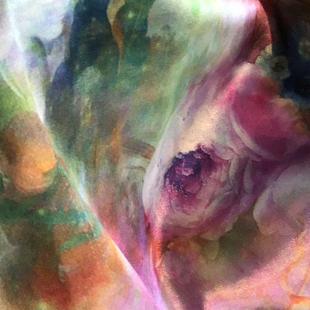 Double printed silk wrap/scarf - Picture 3 of 4